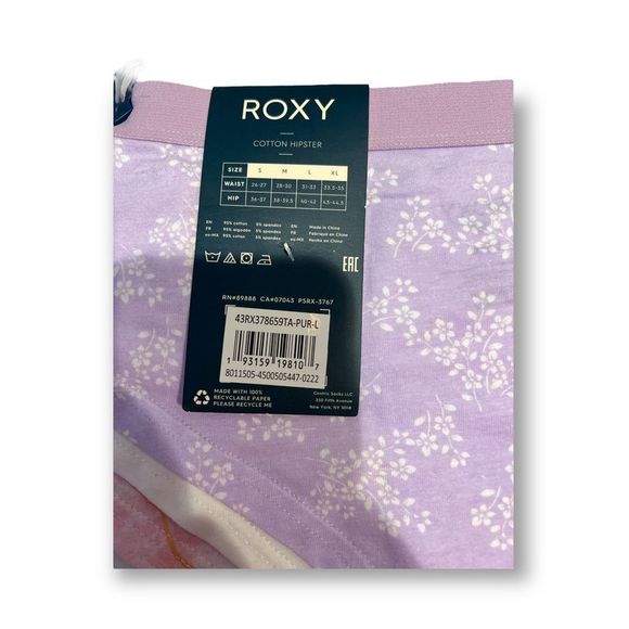 Roxy Women’s Cotton Hipster 3 Pack Size Large NWT - Picture 4 of 4